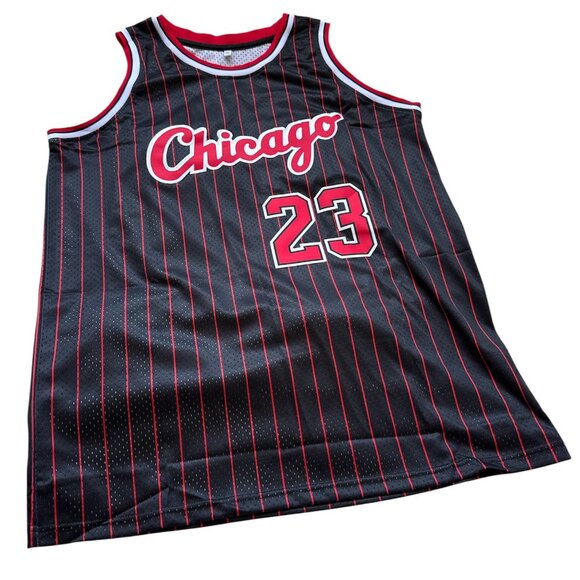 Retro Drip BLACK JESUS #23 Michael Jordan Chicago Homage Basketball Jersey sz L - Picture 3 of 4